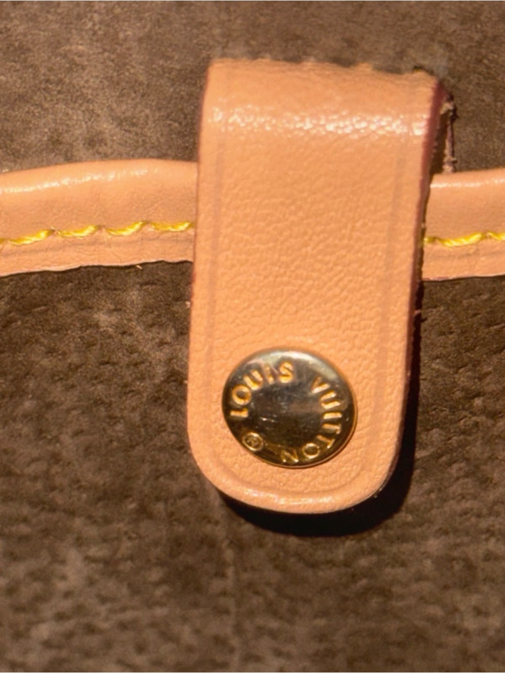 Louis Vuitton Monogram Canvas Tote with Tan Straps - Picture 6 of 12